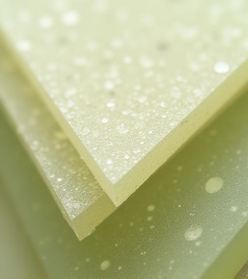 Primo piano di bio-acetato, un materiale ecologico.
